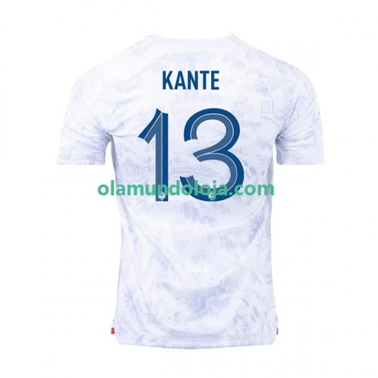 Camisola França Kante 13 Homem Equipamento Segundo Copa do Mundo 2022 Manga Curta